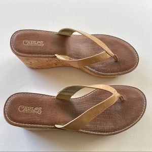 Carlos by Carlos Santana Jubilee platform wedge thong sandals